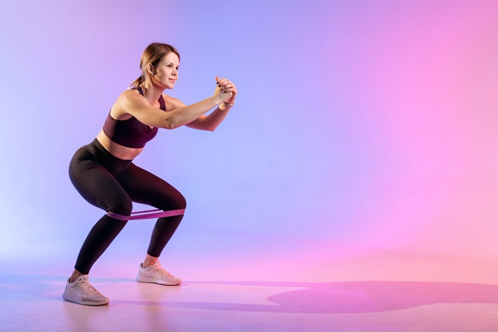 woman doing squats